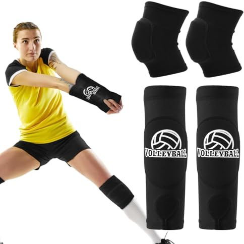 Volleyball Knee Pads and Arm Sleeves Set, Volleyball Training Stuff