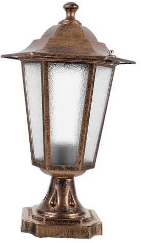 Veemoon Lampe de Poteau Extérieure Vintage Étanche pour Éclairage de Portail Principal Lampe de Jardin pour Clôture et Entrée Lumière de Colonne Résistante Aux Intempéries pour Maison et