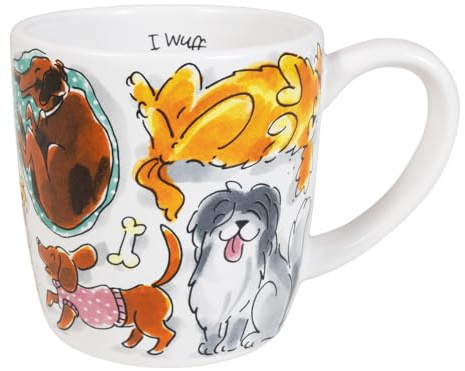 Blond Amsterdam Cappuccino-Becher Hunde, 500ml | Keramik, Hundemotiv, Für Cappuccino & Tee, Mikrowellengeeignet, Handwäsche empfohlen