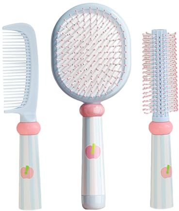 Set di 3 pettini per lo styling dei capelli per le donne e gli uomini spazzola per capelli rotonda spazzola districante cuscino pettine pagaia regali pagaia