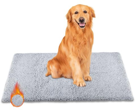 BSITSSS Grau Hundebett Warm Halten, Hundebetten rutschfest, Hunde Bett Flauschig, Hundekissen Flauschige, Mode Hundebett für Klein Mittel Hunde Katze(57 * 46CM)