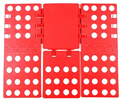 HGDNNDEOP T-förmiger Wäschefalter, Kleiderfaltbrett aus Kunststoff, Mehrfarbig, Größen for Erwachsene und Kinder(Rosso,57 70cm)
