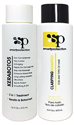 Smart Protection Kerabotos & Clarifying Shampoo 16oz - 2 in 1 Treatment - Keratin + Botosmart