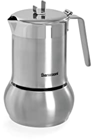 Barazzoni Moka Caffettiera CaffeTUMMY 4 Tz-Adatta ai Piani ad Induzione, Acciaio Inox
