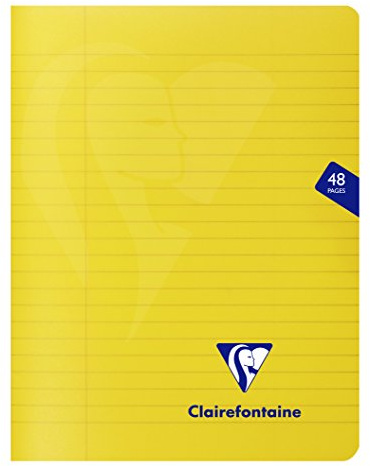 Calligraphe Clairefontaine 303755C Mimesys Notizheft, 17 x 22 cm, 48 Seiten, liniert mit Rand, Umschlag aus Polypropylen, zufällige Farbauswahl