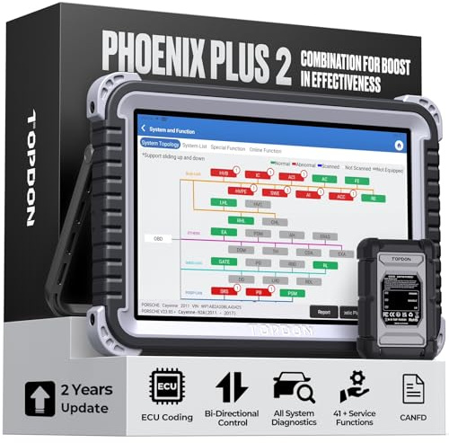 TOPDON Car Diagnostic Tool Phoenix Plus Advanced ECU Coding