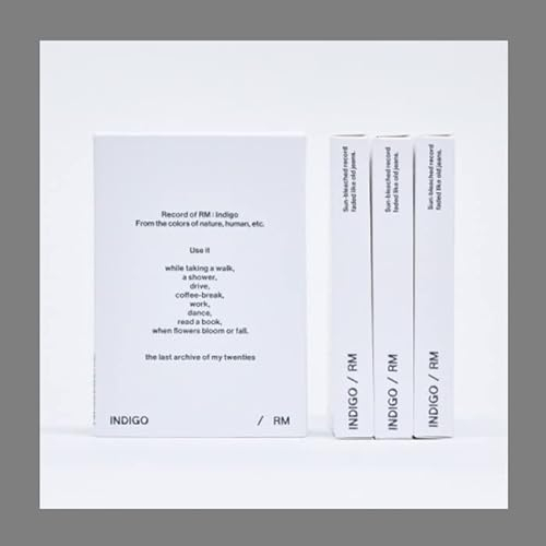 BTS RM Indigo 1st Solo Album Postcard Edition Out Box+32p Lyrics Book+30p PostCard+1p PhotoCard+1p Instant Photo+1p User Guide+1p QR Guide+Tracking Sealed