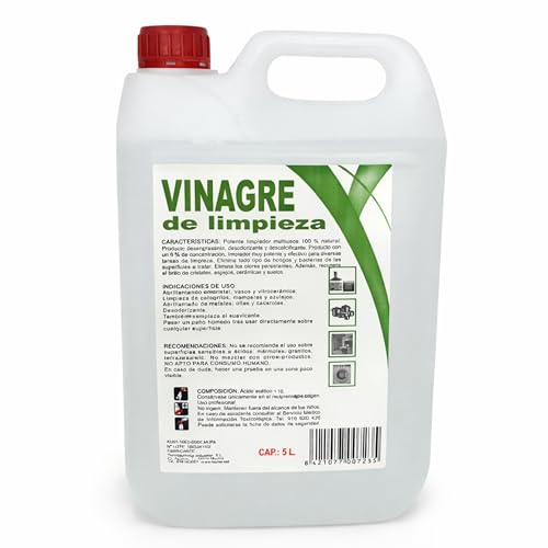 Vinaigre Blanc Menager Concentré 10º | Nettoyant Multi-usage Ecologique et Efficace (5 Litres)