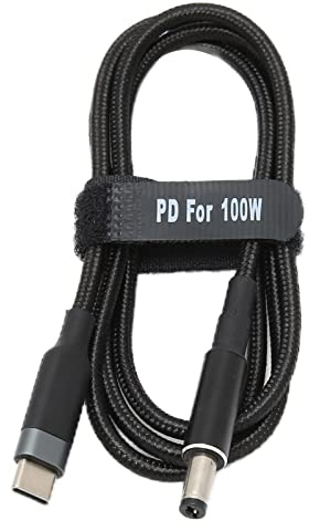 Dioche USB C zu DC 5.5mm x 2.1mm, Laptop-Ladekabel, 100 W, Dual-Chip, Type-C-Stecker-Eingang auf DC-Stecker, Ladekabel (1 m)