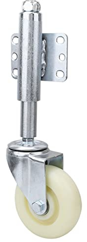 Lenkrollen, 4-Zoll-Nylon-Torrad, Federbelastet, Strapazierfähig, 110 Lbs Tragfähigkeit, Universal-Montagerad, Holzzaun, 360-Grad-Schaukelrollen Im Freien