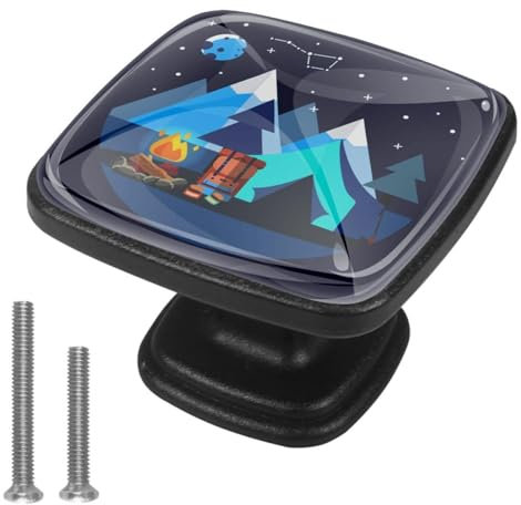 suojapuku Pomello quadrato per mobile, confezione da 4,campeggio escursioni cucina all'aperto,Ferramenta per armadietti da cucina per maniglie per cassettiere e cassettiere