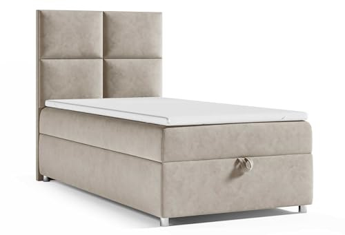 Best For Home Trinity K2 Letto a Molle Singolo Con Molle Bonell, Materasso E Topper | 70x200 Con Cassetto | Letto Singolo | Letto Imbottito - Consegna Al Bordo Del Marciapiede
