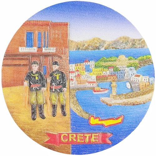 Kühlschrankmagnet Kreta, Griechenland, Touristen-Souvenir, 3D-Dekoration, Bastel-Kollektion