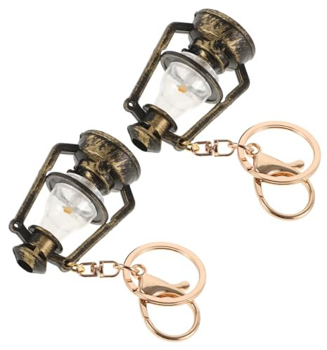 KOMBIUDA 2stücke Petroleumlampe Schlüsselanhänger Anhänger Tasche Anhänger Dekorative Schlüsselanhänger Petroleumlampen Look