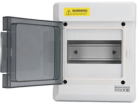 Tyenaza Distribution Box, IP66 Waterproofs Distribution Box 6 Way DIN Rail Electronic Junction Case with Transparent Cover(200 x 165 x 100mm)