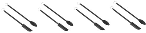 Amosfun 4sets Silicone Jam Mini Baking Spatula Jar Tool Portable Spatula Hanging Comfortable to Hold