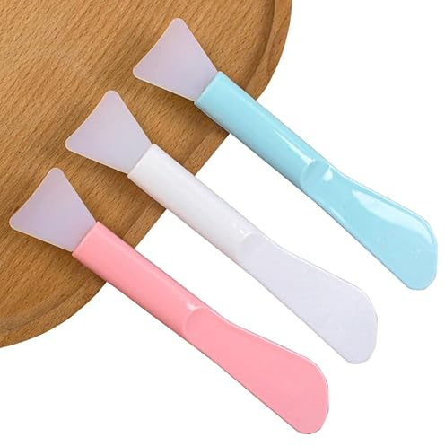 Wopanxye 6 pinceles para mascarillas, brochas de silicona para mascarillas, aplicador de máscaras, brochas cosméticas para máscaras de ojos, suero, cuidado de la piel, crema facial, arcilla, pincel de