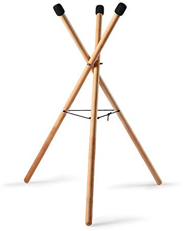 Zusammenklappbarer Zungentrommelständer aus Holz mit Stativfuß für 25,4 bis 55,9 cm (10 bis 22 Zoll) Schlagzeuginstrumente (groß)