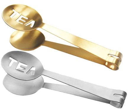 DECHOUS Elegante Pinza Per Spremitura Bustine Di Tè Porta Bustine Di Tè in Metallo Per Tè Sfuso in Foglia Di Tè