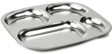 THERMOBABY Plateau compartimenté inox enfant 4 compartiments durable