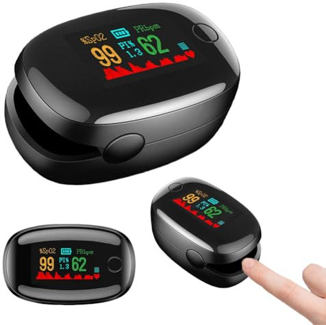 JUCHRZEY Pulsioxímetro Profesional, Oximetro dedo Profesional con Pantalla LED para Medición de SpO2, Medición precisa de la Saturación de Oxígeno en Sangre para todos las personas