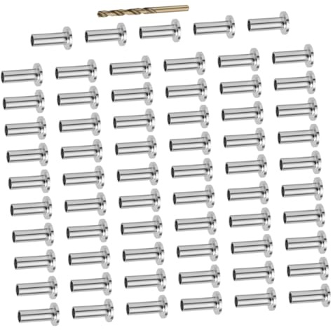 NUOBESTY Gainage de Protection pour Câble en Acier Inoxydable 65 Pièces avec Foret Doré, Manchons Solide Anti-usure pour Garde-corps de Terrasse, Usage Intérieur et Extérieur, Kit Complet