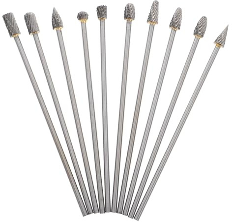 CAXUSD Fresas Rotativas de Carburo de Tungsteno Juego para Tallado Desbarbado y Acabado Metal y Materiales No Metálicos Herramienta de Precisión para Taller y Reparación