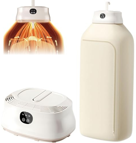 Plancha automática, mini secadora con temporizador y bolsa de secado, secadora portátil, plancha de vapor para viajes, apartamentos, autocaravanas.
