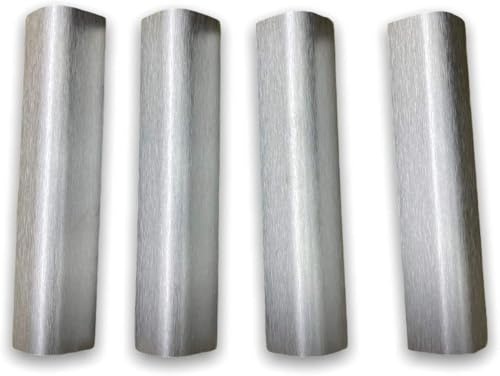 Kit 4 Finali Angolari per Zoccolo Cucina | Vari Colori e Altezze H10, H12, H15 | Accessori per Mobili Moderni (INOX, H15)