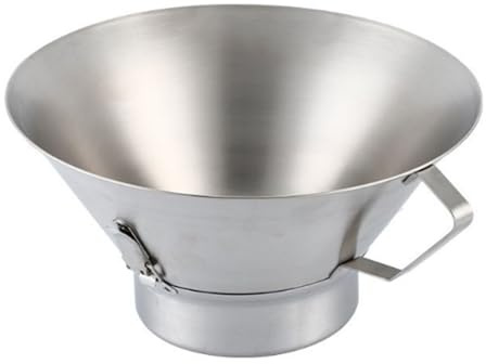 Qcwwy Fettsieb, Pommes-Frites-Ölsiebe, Trichterfilter aus Edelstahl 304, Großes Fassungsvermögen, Schmalzabscheider für Brühe, Talg und Fritteuse in Privaten oder Gewerblichen Küchen