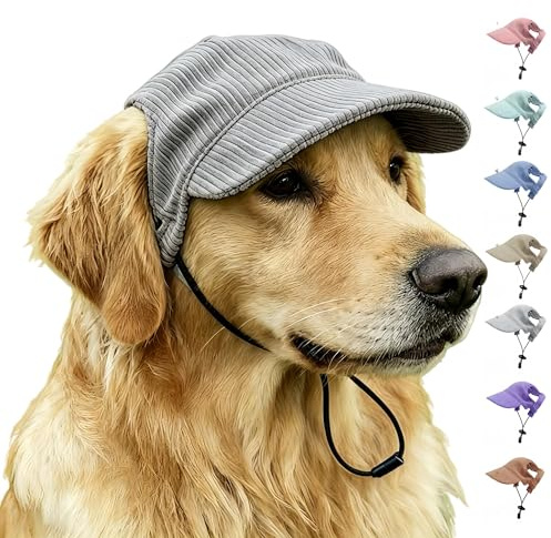 Casquette de baseball pour animaux de compagnie avec trous pour les oreilles - Bonnet multicolore pour chiens & chapeau pour chats, chapeau de soleil pour chien pour l'été & l'automne, casquette de