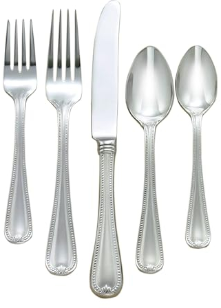 Lenox Vintage Jewel givré 5 pièces Couverts en Acier Inoxydable Service de Table pour 1