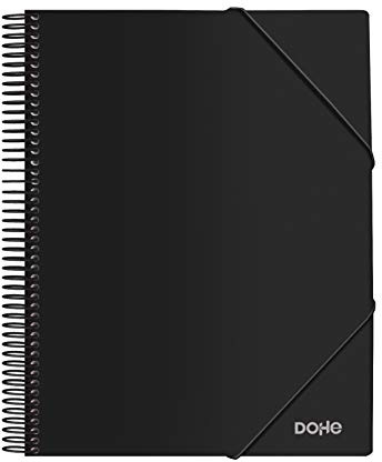 DOHE - Mapp med 30 P.P. (80 mic) A4-fodral med spiral - svart