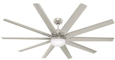 Hunter Overton Indoor/Outdoor Ceiling Fan with LED Light and Wall Control