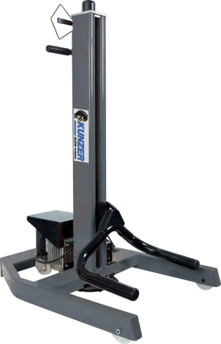 KUNZER WK RH2500 Radheber und mobile Hebebühne, 220 V, Höhe 135 cm, 1250 kg | Hublast, für Fahrzeuge bis 2500 kg, Universalaufnahme, Radgabel, Außeneinsatz, Betriebshöhe, Schaltgetriebe