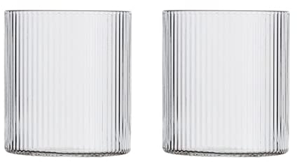 Transparent Beer Mug Japanese Juice Mug Whiskey Glass Wine Glass Ripple Coffee Mug Drink Mug Glass Mug Heat-Resistant Tea Cup,2 PCS,300ml