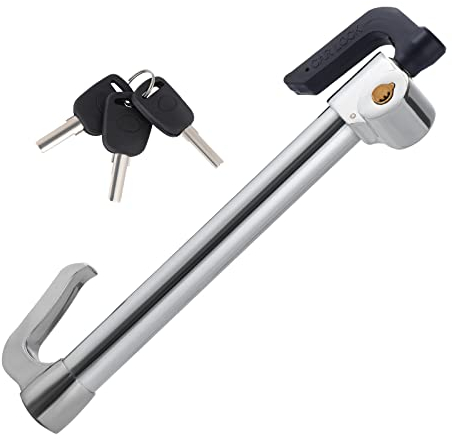 Knpwer Auto Lenkradschloss,Bremspedal Kupplungsschloss Versenkbarer Haken Wegfahrsperre Auto für Van Auto SUV Lkw Lkw Schwere Auto Auto Sicherheit mit 3 Schlüsseln