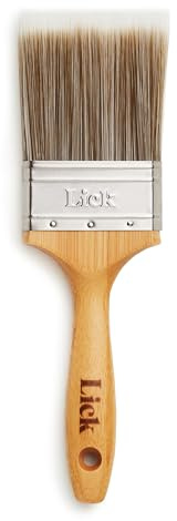Lick 3 inch Bamboo Flat Paint Brush – Soft Bristle Brush for DIY & Home Decorating, Sustainable, Bamboo, Professional Flat Brush, Recycled Steel Handle, 3-inch Paint Brush