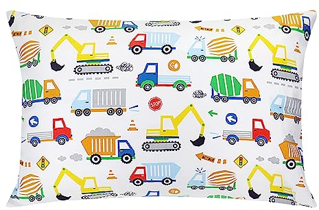 Cojín infantil a partir de 2 años, cojín de bebé (con una funda de almohada de algodón), 33x45 cm, suave para niños pequeños, cojín de viaje, cojín de camping, pequeño y fácil de llevar, color blanco