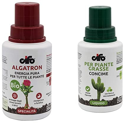 Cifo Algatron specialità nutrizionale 200 ml & Concime Liquido piante grasse 200 ml