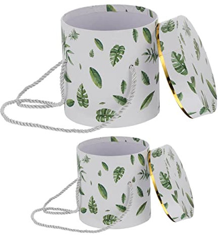 Cabilock 2 Stücke Boxen Eimer Mit Blumenumarmung Verzauberter Rosenhalter Blumenverpackung Blumenstrauß Hochzeitsschmuck Geschenkbox Brautjungfer Papiertüte Beschichtetes Papier