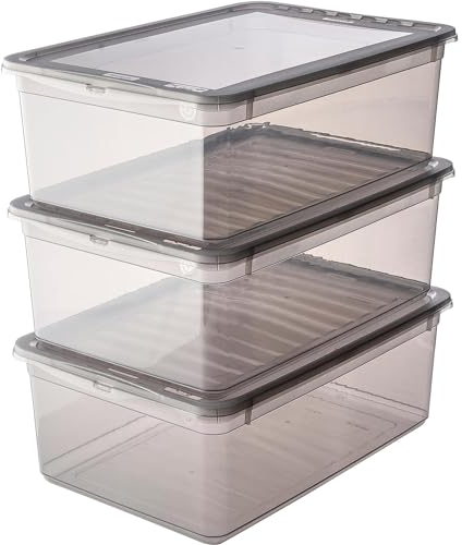 keeeper Aufbewahrungsboxen mit Air Control System, 3-teiliges Set, 3 x 11 l, Bea, Transparent