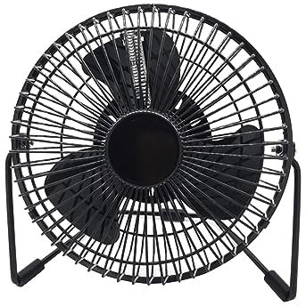 MagiDeal Ventilatore con Orologio a LED USB, Mini Ventilatore Portatile con luci a LED Display in Tempo Reale Ventilatore Portatile Ventilatore da scrivania, Temperatura 4 Pollici