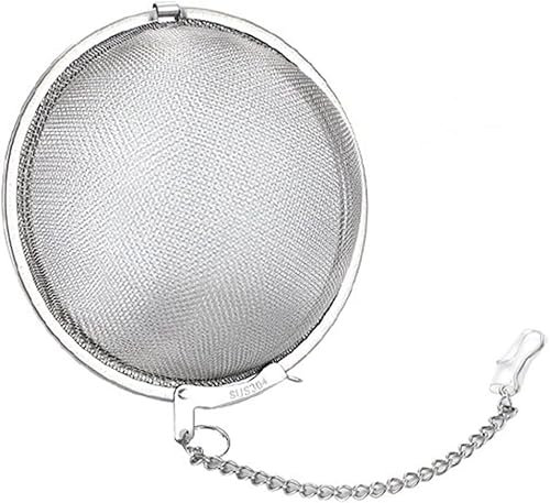 ViLLeX Tamis passoire maille fine boule en acier inoxydable Durable réutilisable filet rotatif boule à base de plantes thé assaisonnement thé fuite accessoires Gadgets de cuisine