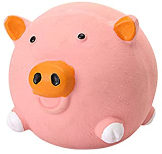 Didiseaon Juguete para Perros Chirriante de Látex Resistente para Morder Diseño Cerdo Rosa Tamaño Pequeño Juego Interactivo para Cachorros Mascotas