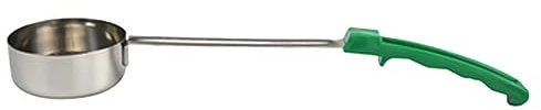 ABOOFAN Long Handle Sauce Ladle 4oz Pizza Spreading Spoon Green Soup Spoon for Kitchen Cooking Practical Measuring Scoop Flat Bottom for Sauces and Soups