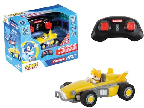 Carrera - 370430023 - Carrera RC I Team Sonic Racing Mini RC 1:43 I Ferngesteuertes Fahrzeug I Offiziell lizenziert I Authentisches Sonic the Hedgehog Design I Detailgetreue Darstellung
