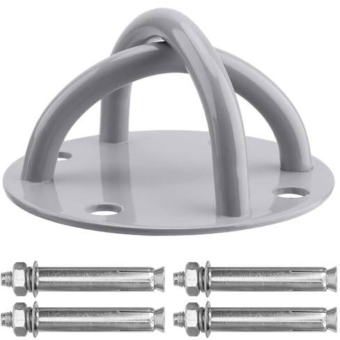 Anclaje de Techo - Soporte de Montaje en Pared o Techo para Correas de suspensión,Saco de boxeo, Anillos de Gimnasia, Columpios y Hamaca de Yoga, Banda de Resistencia, Cuerda de Batalla