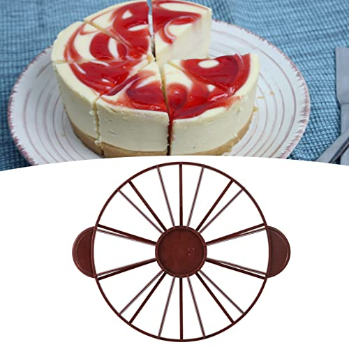 Cake Portion Marker,Round 10/12 Piece Cake Slice Marker for Equal Portions, Double Sided Baking Tool for 10 Inch Diameter Cakes(Coffee,126g （280）)