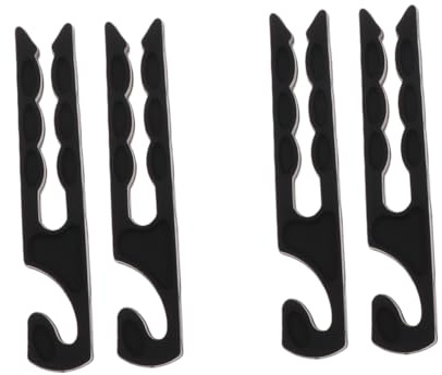 Mobestech 2 Pairs Car Air Vent Hook Bracket Plastic Organizer Holder | Black Finish, Horizontal Vent Mount, Cradle Style, Universal Fit for Keys and Cables